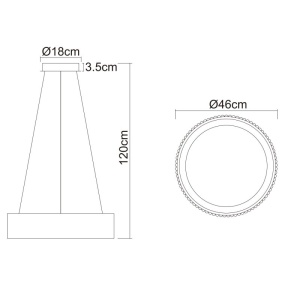 Lustra LED suspendata design circular KEMP - Img 9