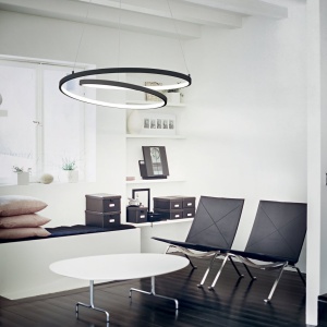 Lustra LED suspendata design circular Oz sp d80 on-off 4000k negru 162603 universul-luminii.ro