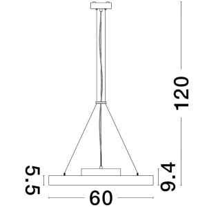 Lustra LED suspendata design circular PERFECT 60cm alba 3000K Dimmable - Img 4