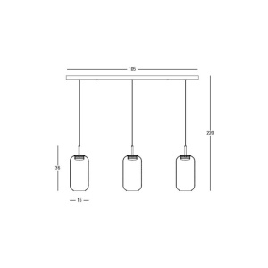 Lustra LED suspendata design decorativ Chloe 3L negru/auriu 153693 universul-luminii.ro