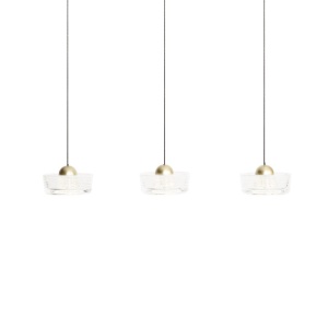 Lustra LED suspendata design decorativ Lipari 3L liniar
