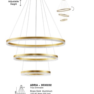 Lustra LED suspendata design elegant ADRIA D-80cm - Img 4