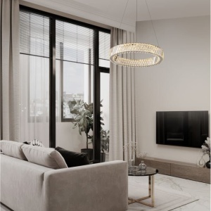 Lustra LED suspendata design elegant ARIETTA D-60cm - Img 2