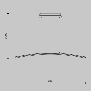 Lustra LED suspendata design minimalist Curve negru - Img 7