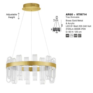 Lustra LED suspendata design modern ARGO - Img 4
