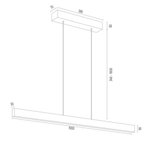 Lustra LED suspendata design modern Balans alb - Img 2