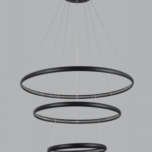 Lustra LED suspendata design modern circular Brighton 3 BK - Img 2