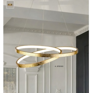 Lustra LED suspendata design modern circular Float aurie 8761GO SRT 87133 universul-luminii.ro