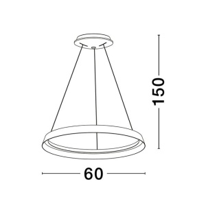Lustra LED suspendata design modern circular ORMI alba - Img 8