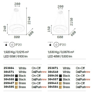 Lustra LED suspendata design modern circular Oz sp d60 dali alama 64943 universul-luminii.ro