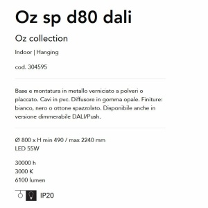 Lustra LED suspendata design modern circular Oz sp d80 dali alama - Img 2