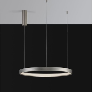 Lustra LED suspendata design modern circular PERRINE D-60cm argintie - Img 10