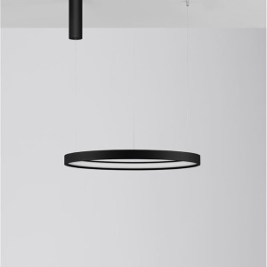Lustra LED suspendata design modern circular PERRINE D-60cm neagra 175733 universul-luminii.ro
