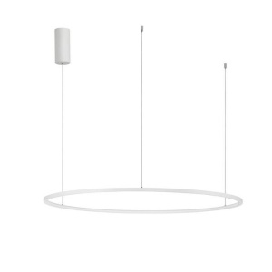 Lustra LED suspendata design modern circular TARQUIN D-100cm alba