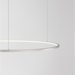 Lustra LED suspendata design modern circular TARQUIN D-100cm argintie - Img 8