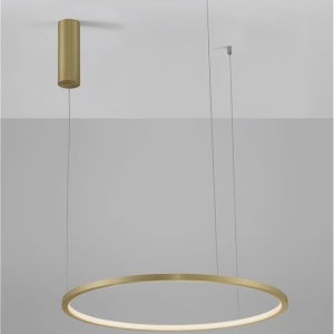 Lustra LED suspendata design modern circular TARQUIN D-60cm aurie - Img 7