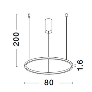 Lustra LED suspendata design modern circular TARQUIN D-80cm alba 205543 universul-luminii.ro
