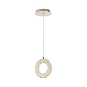 Lustra LED suspendata design modern Girona auriu - Img 10
