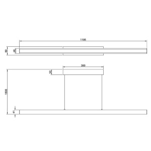 Lustra LED suspendata design modern liniar LINEAL negru MA-9035 - Img 3