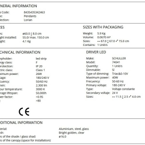 Lustra LED suspendata design modern Lorian I - Img 7