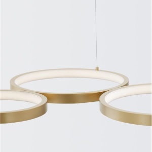 Lustra LED suspendata design modern MAGNUS R3 aurie - Img 7