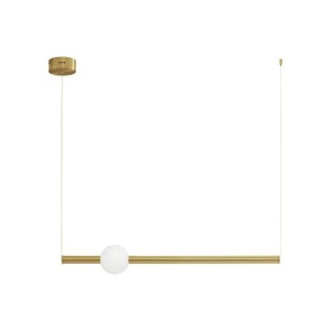 Lustra LED suspendata design modern Neutron auriu - Img 1