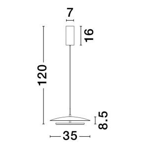 Lustra LED suspendata design modern OLOS, 35cm 158373 universul-luminii.ro