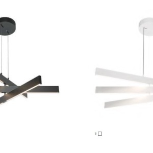 Lustra LED suspendata design modern Origami alb - Img 7