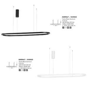 Lustra LED suspendata design modern QUERALT negru 205463 universul-luminii.ro