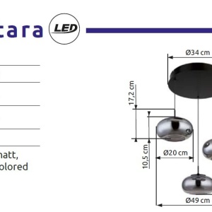 Lustra LED suspendata design modern QUINTARA 3L - Img 5