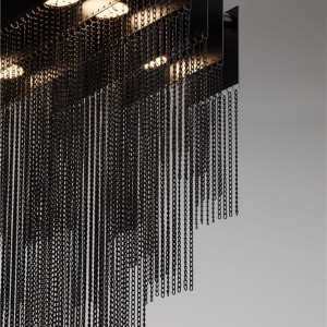 Lustra LED suspendata design modern REVIA negru - Img 7