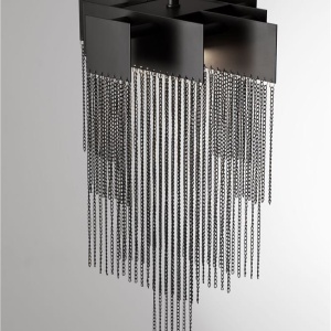 Lustra LED suspendata design modern REVIA negru - Img 5