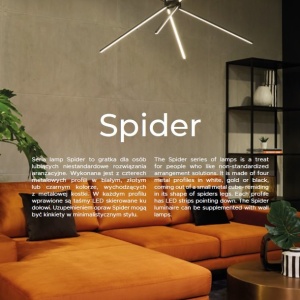 Lustra LED suspendata design modern SPIDER aurie 108583 universul-luminii.ro