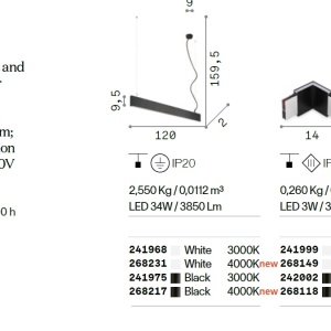 Lustra LED suspendata liniara modulara LINUS SP 3000K WH - Img 3