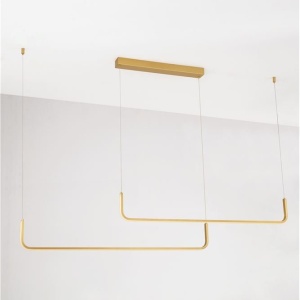 Lustra LED suspendata liniara Strita auriu - Img 6