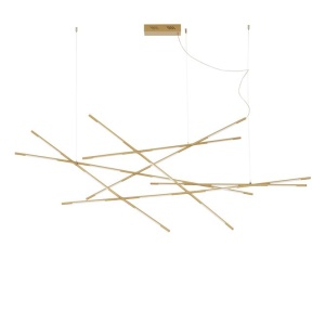Lustra LED XL suspendata design modern RACCIO aurie - Img 3