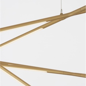 Lustra LED XL suspendata design modern RACCIO aurie - Img 7