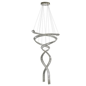 Lustra LED XXL casa scarii cu telecomanda SPARK crom CCT DIMM