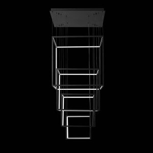 Lustra LED XXL design modern casa scarii Opera XL neagra ZZ AZ3139 80133 universul-luminii.ro