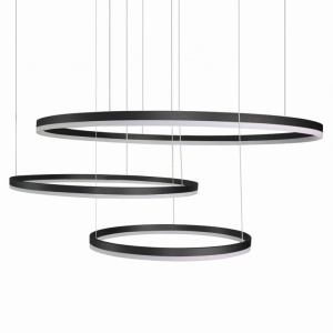 Lustra LED XXL suspendata design modern circular geometric Halo BK 96703 universul-luminii.ro