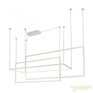 Lustra LED XXL suspendata design modern GEOMETRIC alba P0272 MX