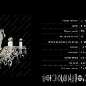 Lustra Maria Theresa cristal Bohemia L14 019/06/1 46493 universul-luminii.ro