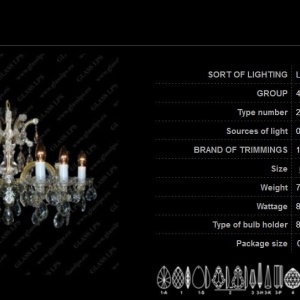 Lustra Maria Theresa cu 8 brate, cristal Bohemia L14 231/08/1 163003 universul-luminii.ro