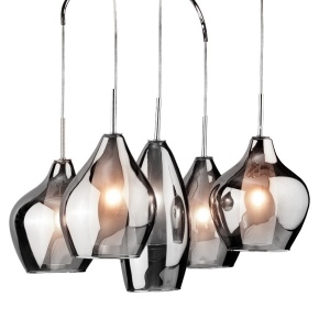 Lustra moderna AMBER MILANO 5 crom 58153 universul-luminii.ro