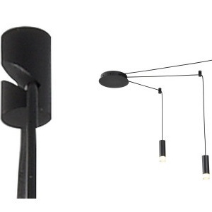 Lustra moderna cu 10 pendule de 3metri Ziko G9 negru 62583 universul-luminii.ro