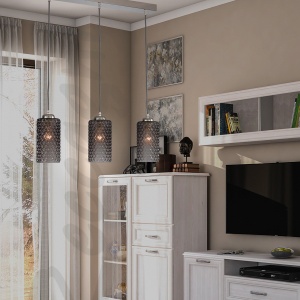 Lustra moderna cu 3 pendule design italian 10000 fumuriu 202523 universul-luminii.ro