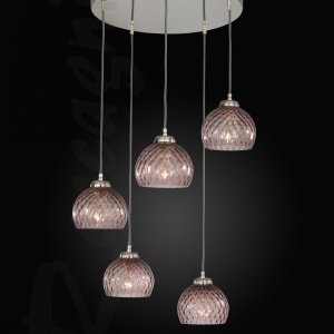 Lustra moderna cu 5 pendule design italian 10006 Amethyst 202643 universul-luminii.ro