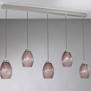Lustra moderna cu 5 pendule design italian 10008 Amethyst 202713 universul-luminii.ro