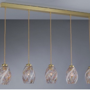 Lustra moderna cu 5 pendule design italian 10034 multicolor 204603 universul-luminii.ro