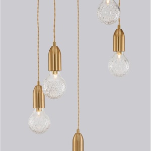 Lustra moderna cu 5 pendule design minimalist VEDA 204213 universul-luminii.ro